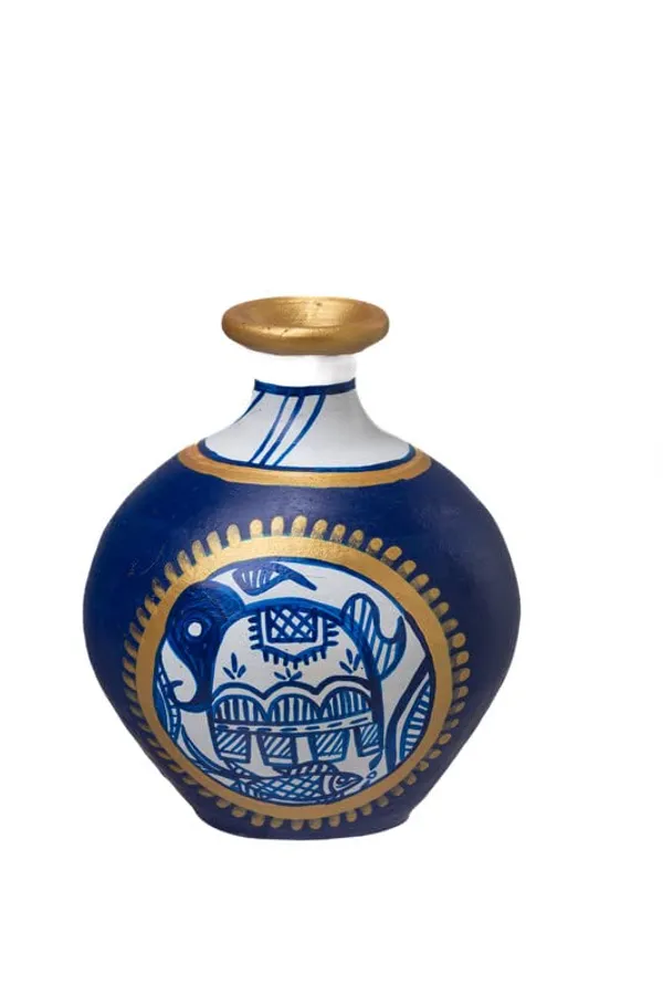 Terracotta_Madhubani_Printed_Flower_Vase