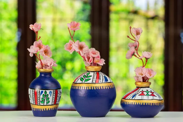 Terracotta_Warli_Printed_Flower_Vase