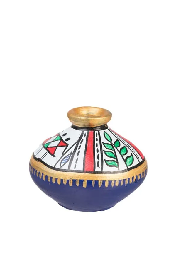 Terracotta_Warli_Printed_Flower_Vase