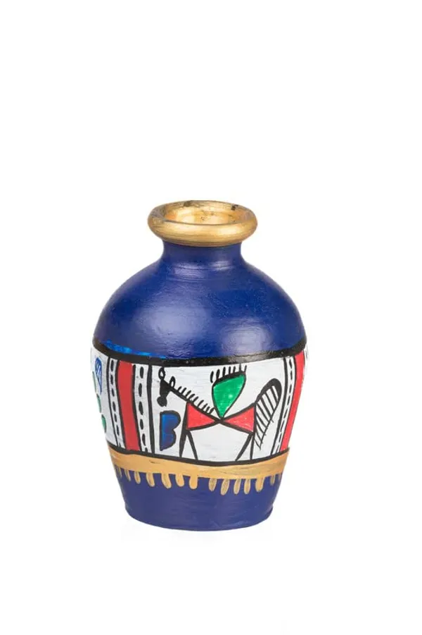 Terracotta_Warli_Printed_Flower_Vase