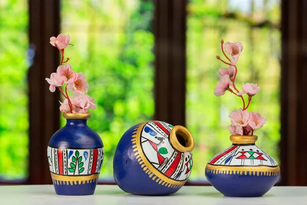 Terracotta_Warli_Printed_Flower_Vase