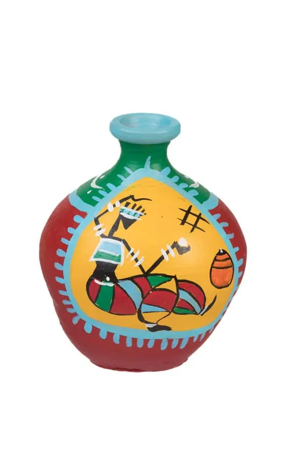 Handmade_Terracotta_Vase_With_African_Print