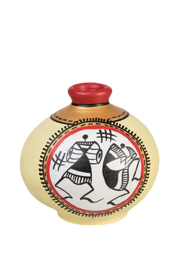 Terracotta_Warli_Printed_Vase