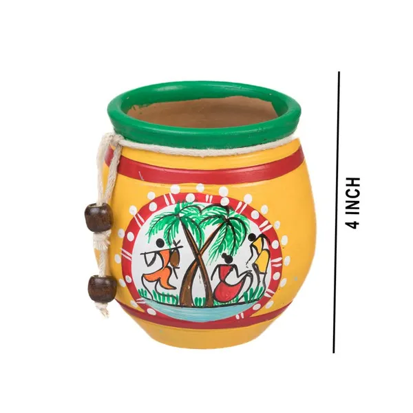 Terracotta_Warli_Printed_Flower_Vase