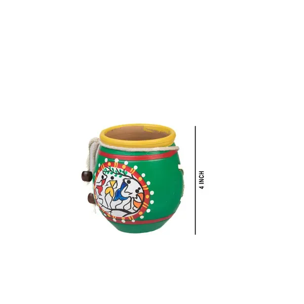 Terracotta_Warli_Printed_Flower_Vase