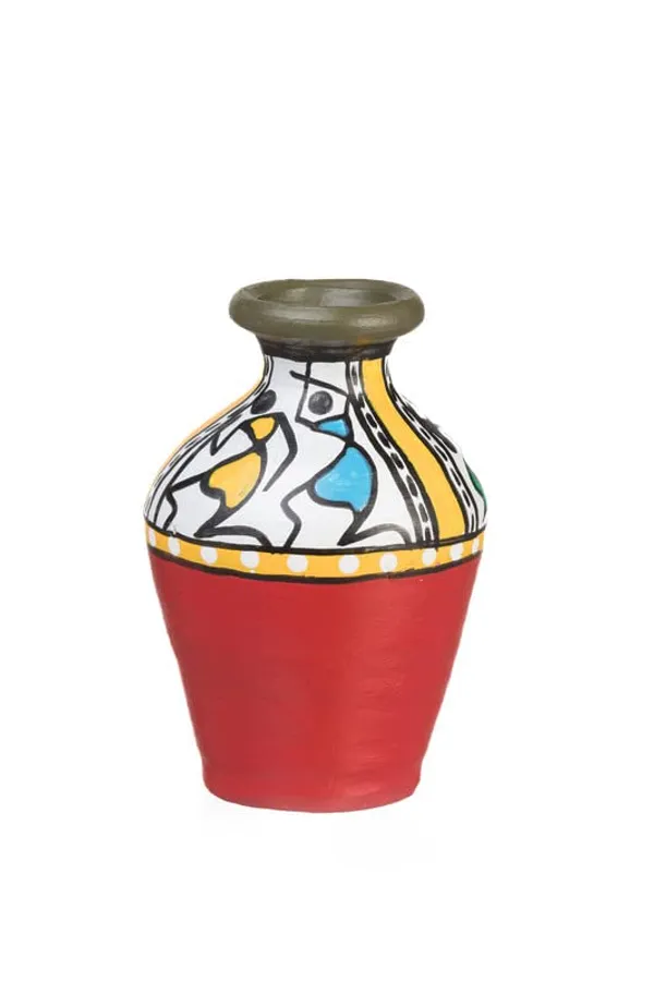 Terracotta_Warli_Printed_Vase