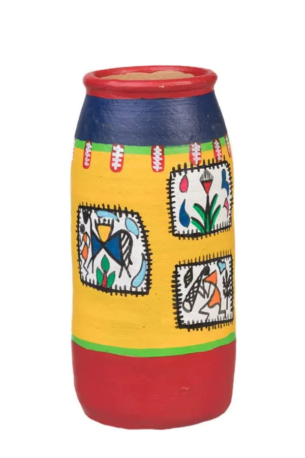 Terracotta_Warli_Printed_Vase