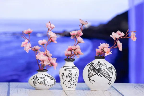 Terracotta_Warli_Printed_Flower_Vase