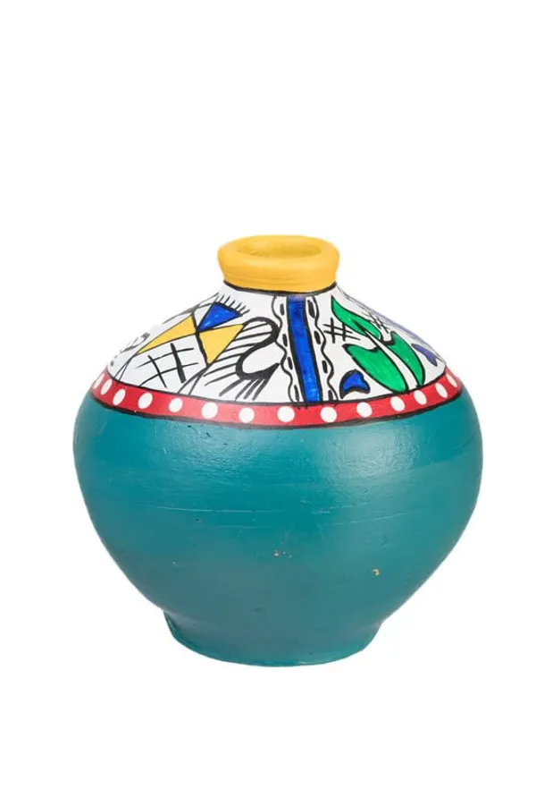 Wheel_Thrown_Terracotta_Warli_Printed_Vase