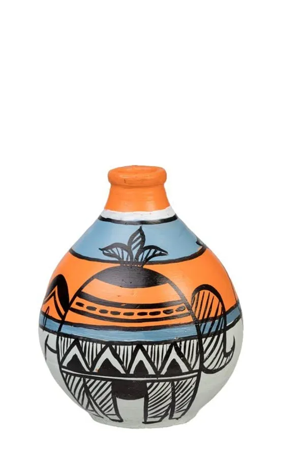 Terracotta_Madhubani_Printed_Flower_Vase