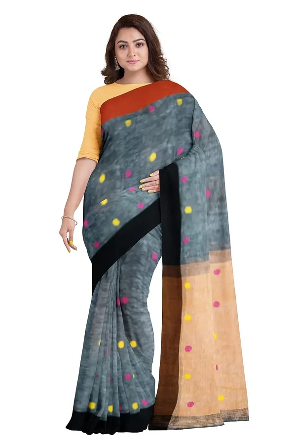 Women_S_Linen_Jamdani_Handloom_Saree_With_Blouse_Piece