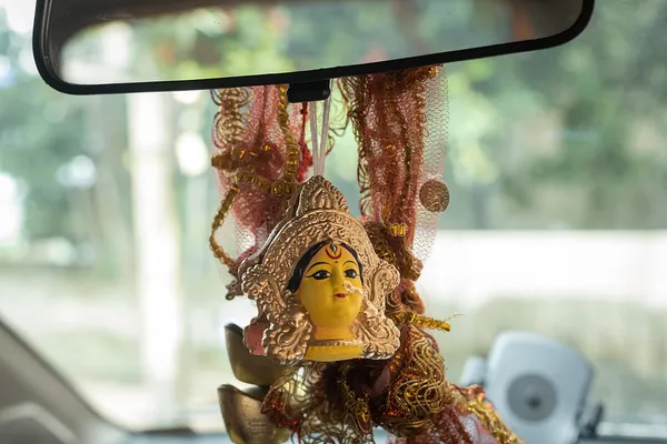 Terracotta_Hanging_Goddess_Durga_Face_For_Car_Decor