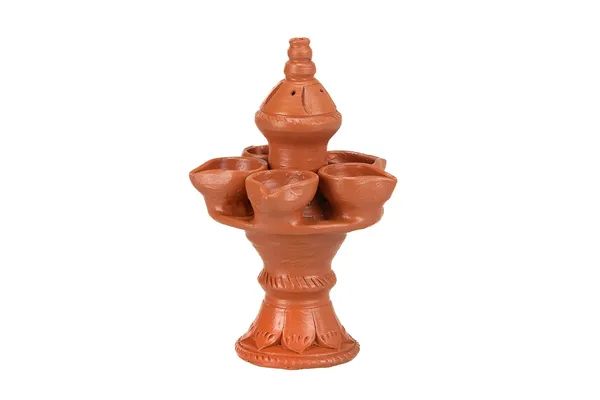Terracotta_Diya_Stand_With_Incense_Holder