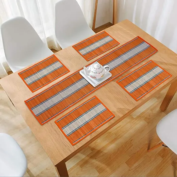 Handwoven_River_Grass_Dining_Table_Place_Mats_With_Runner