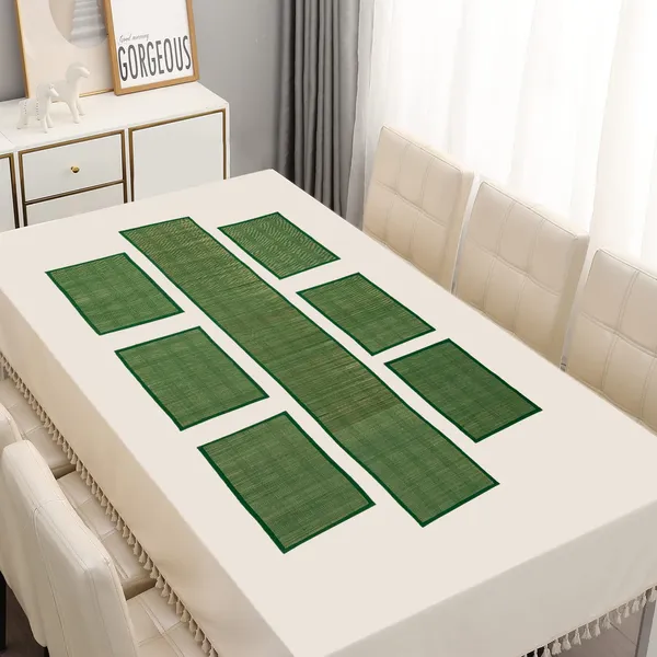 Handwoven_River_Grass_Dining_Table_Place_Mats_With_Runner