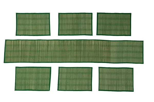 Handwoven_River_Grass_Dining_Table_Place_Mats_With_Runner