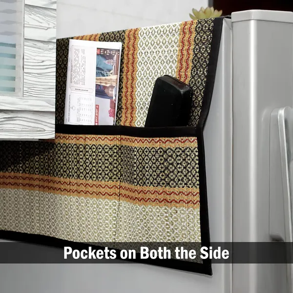 Madurkathi_Refrigerator_Top_Cover_With_Pockets