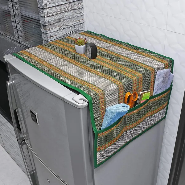 Madurkathi_Refrigerator_Top_Cover_With_Pockets