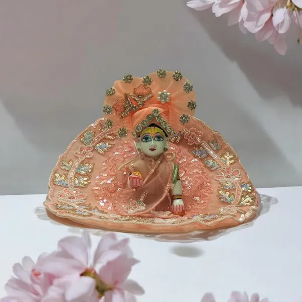 Zardosi_Work_Deity_Dress_With_Choli_And_Pagdi