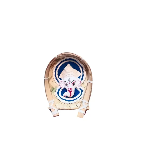 Ganesha_Face_Wall_Hanging_In_Bamboo_Tray