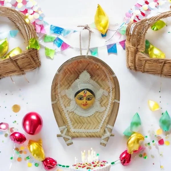 Durga_Wall_Hanging_With_Bamboo_Tray