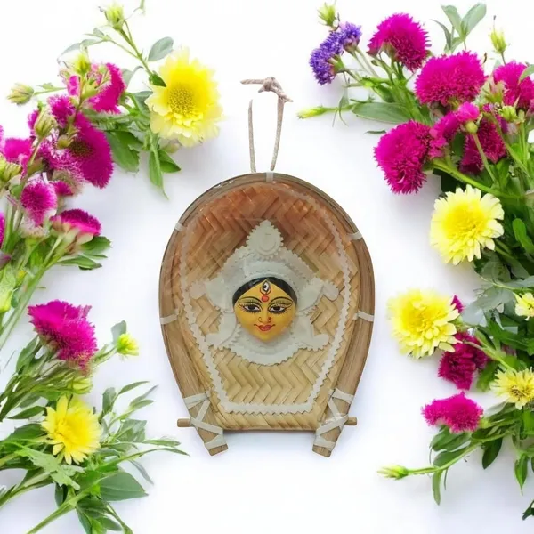 Durga_Wall_Hanging_With_Bamboo_Tray