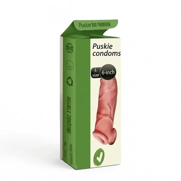 Puskie_Brown_Silicone_Reusable_Dragonn_Condom