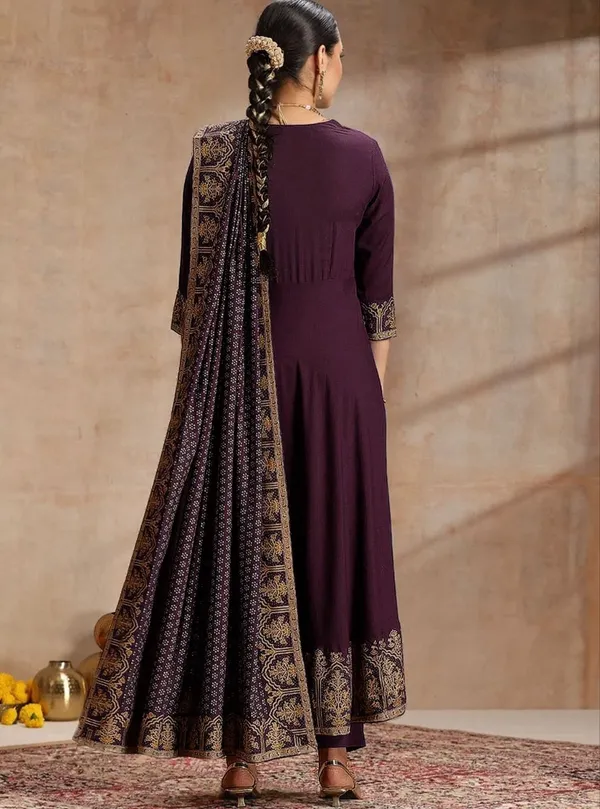 Wine_Anarkali_Kurta_Pant_Dupatta_Set_for_Women