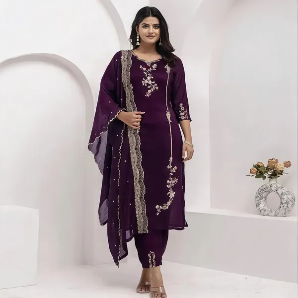 Purple_Embroidered_Straight_Kurta_Set_for_Women