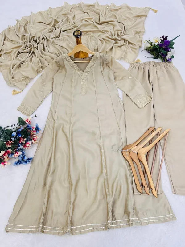 Beige_Silk_Straight_Kurta_Set_for_Women