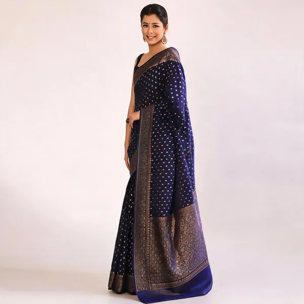 Navy_Blue_Printed_Saree_for_Women