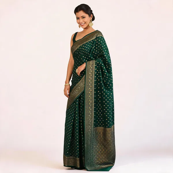 Green_Printed_Ethnic_Saree_for_Women