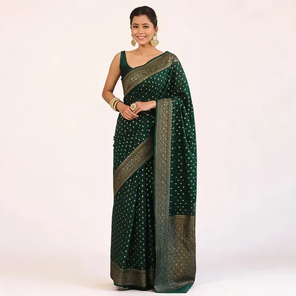 Green_Printed_Ethnic_Saree_for_Women