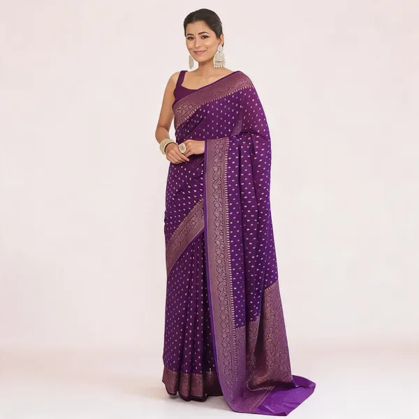 Purple_Woven_Saree_For_Women