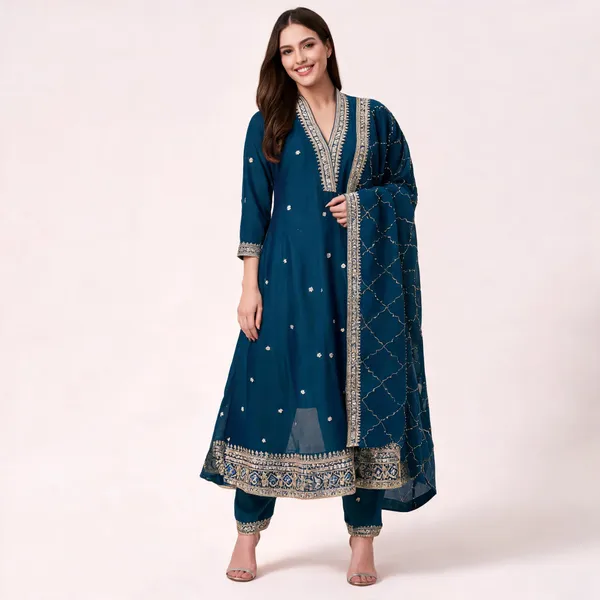 Navy_Blue_Embroidered_Anarkali_Kurta_Set_for_Women