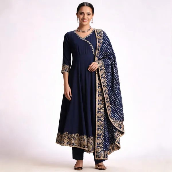 Navy_Anarkali_Suit_Set_For_Women
