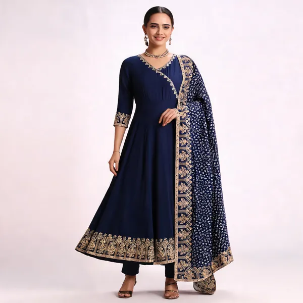 Navy_Anarkali_Suit_Set_For_Women