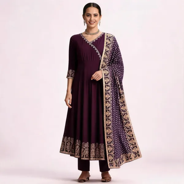 Wine_Anarkali_Kurta_Pant_Dupatta_Set_for_Women
