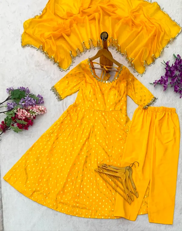 Yellow_Printed_Anarkali_Dress_With_Dupatta_For_Women