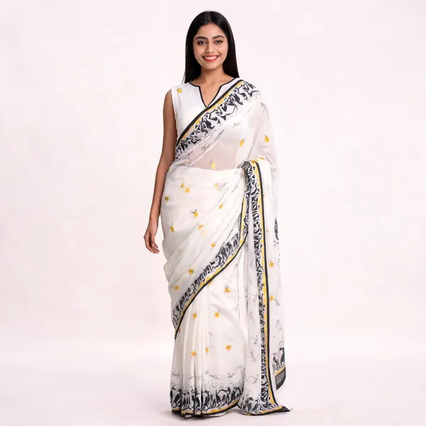 White_Printed_Saree_for_Women