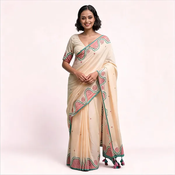 Cream_Printed_Saree_for_Women