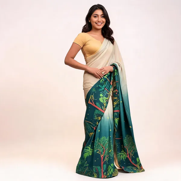 Cream_Printed_Ombre_Saree_for_Women