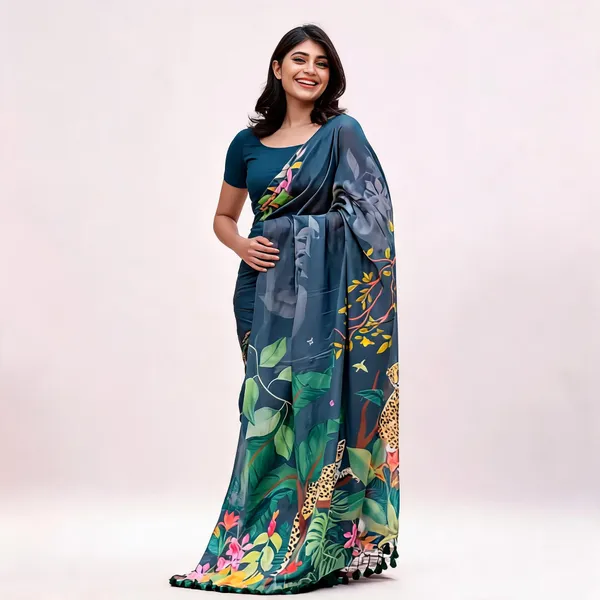 Blue_Sheer_Printed_Saree_for_Women