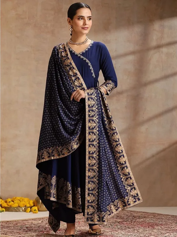Navy_Anarkali_Suit_Set_For_Women