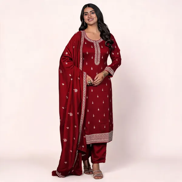 Red_Embroidered_Straight_Kurta_Set_for_Women