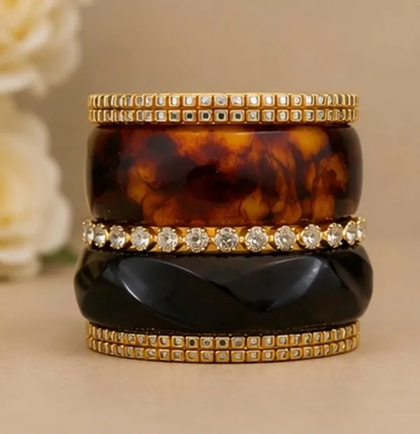 Black_Brown_Gold_Tone_Embellished_Bangle_Set_For_Women