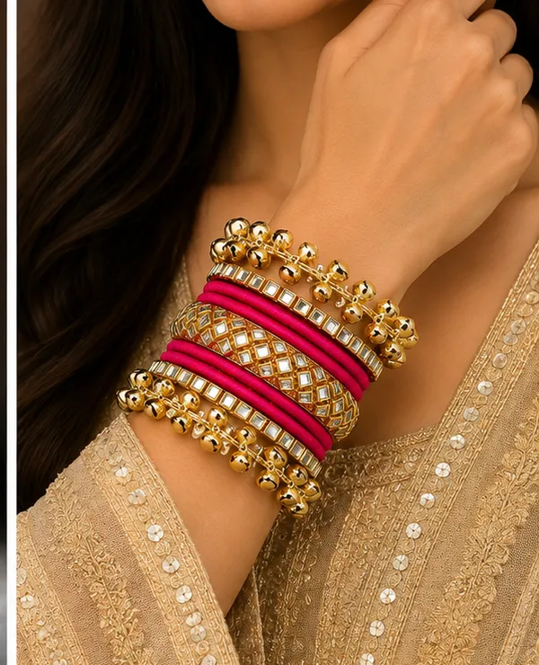 Gold_Tone_Traditional_Bangle_Set_For_Women