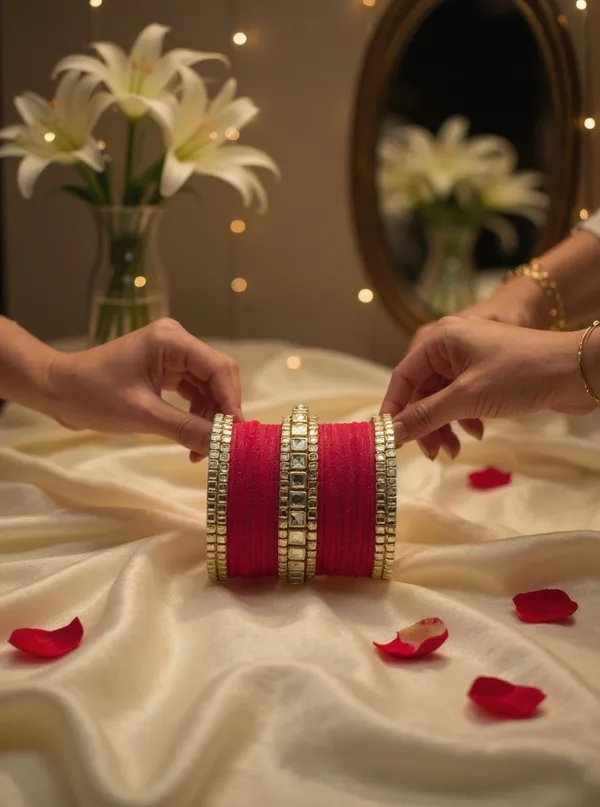 Red_Stone_Bangle_Set_For_Women
