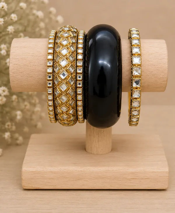 Gold_Tone_Stone_Resin_And_Lac_Bangle_Set_For_Women
