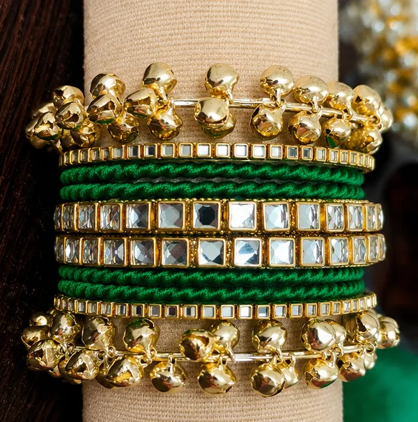 Green_Traditional_Ghungroo_Bangle_Set_For_Women